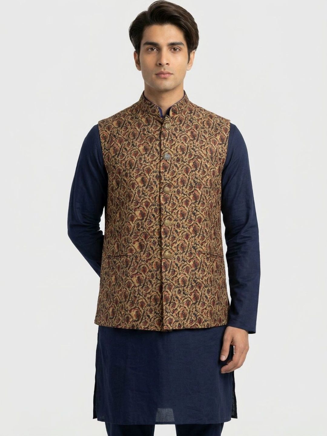 Sanman Ethnix by Raymond Men Open Front Jacket