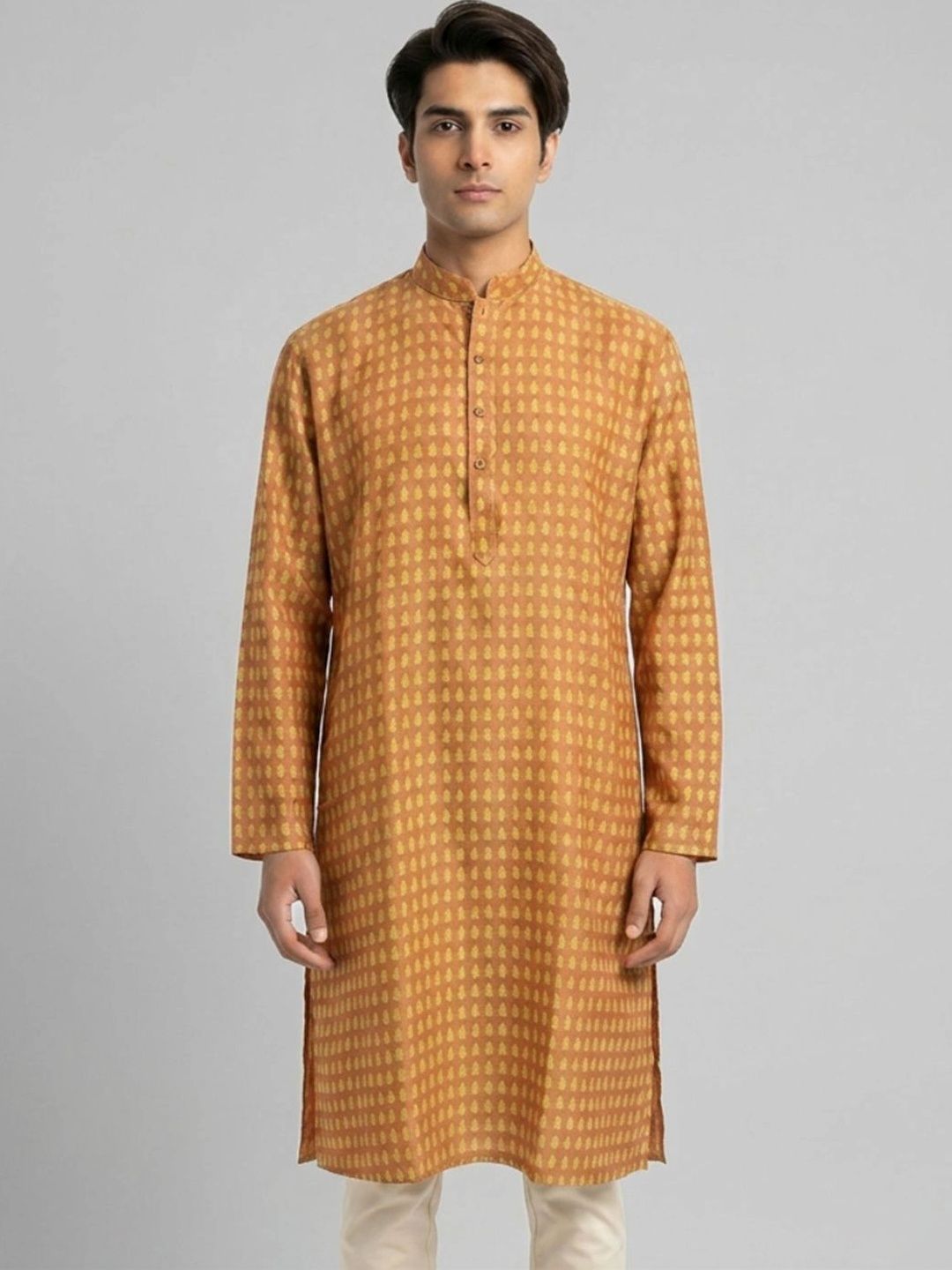 Sanman Ethnix by Raymond Men Ethnic Motifs Printed Kurta