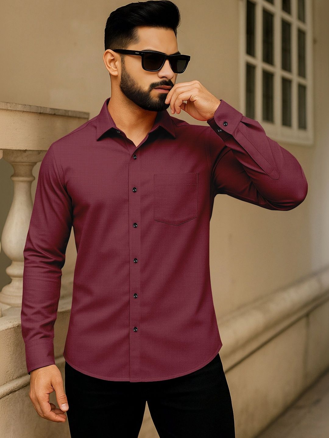 AITAVIK OVERSEAS AITAVIK OVERSEAS Men Pack Of 2 Classic Cotton Casual Shirt