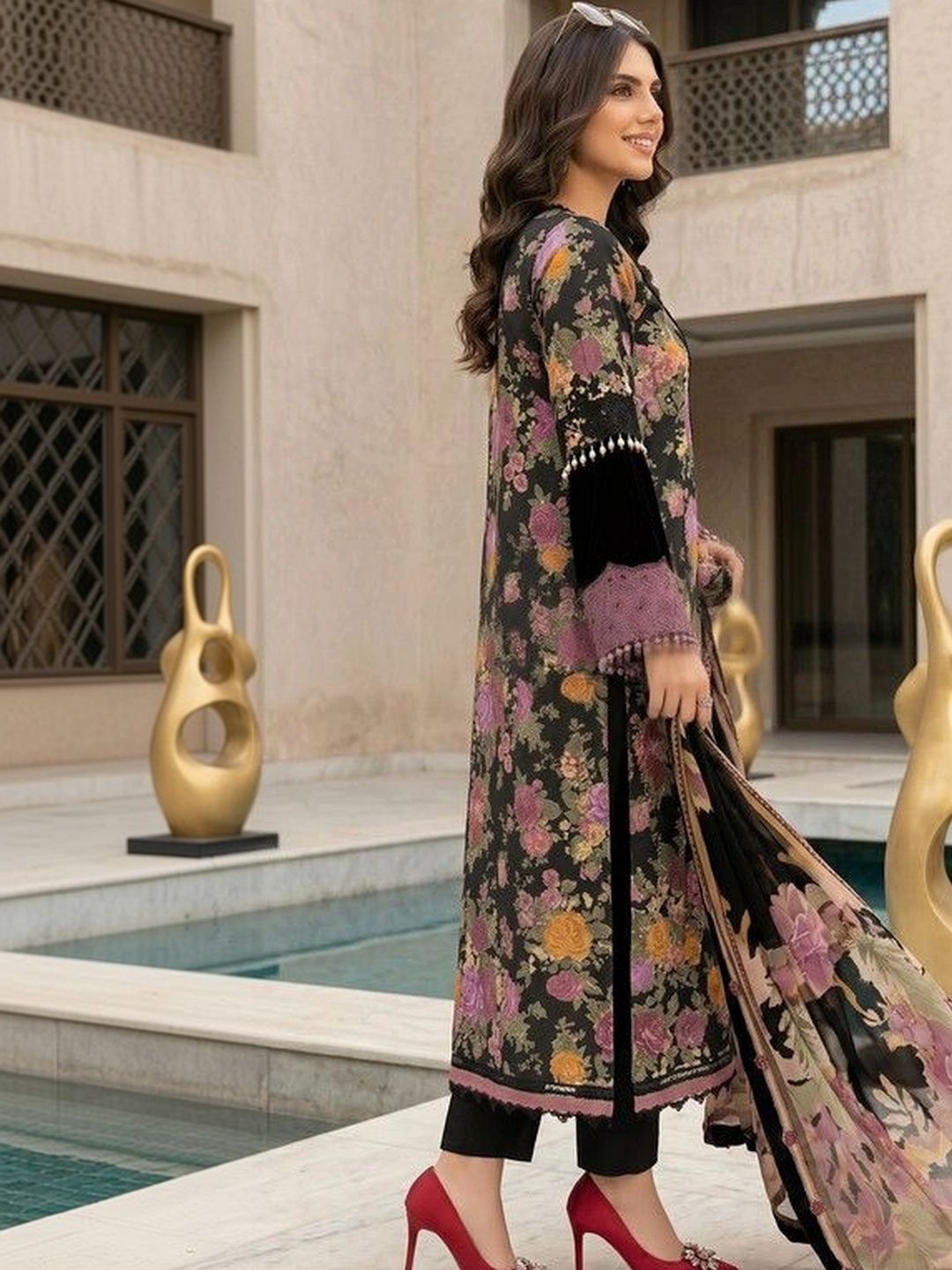 ShEmpire Printed Pure Cotton Unstitched Dress Material