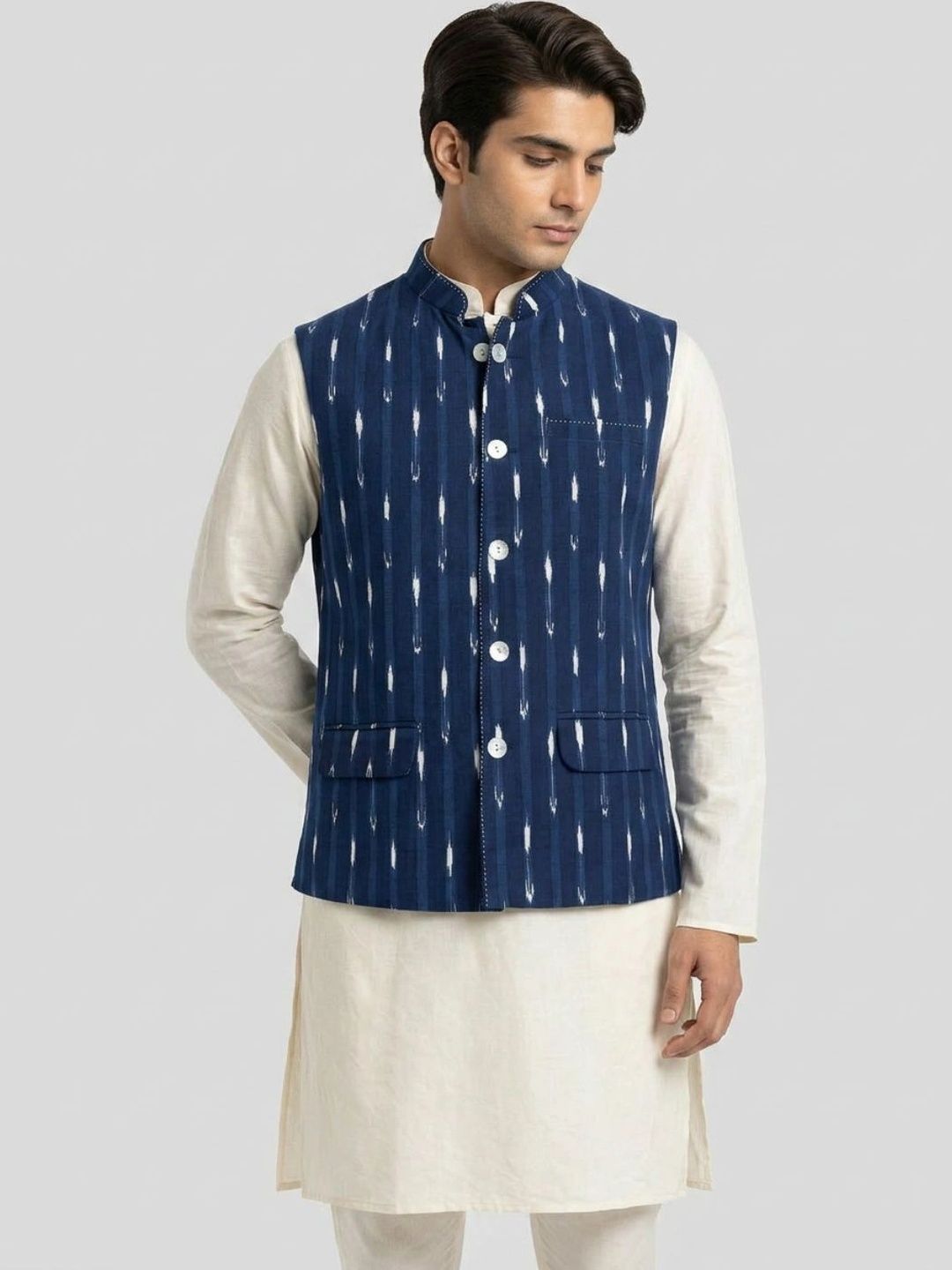 Sanman Ethnix by Raymond Men Open Front Jacket