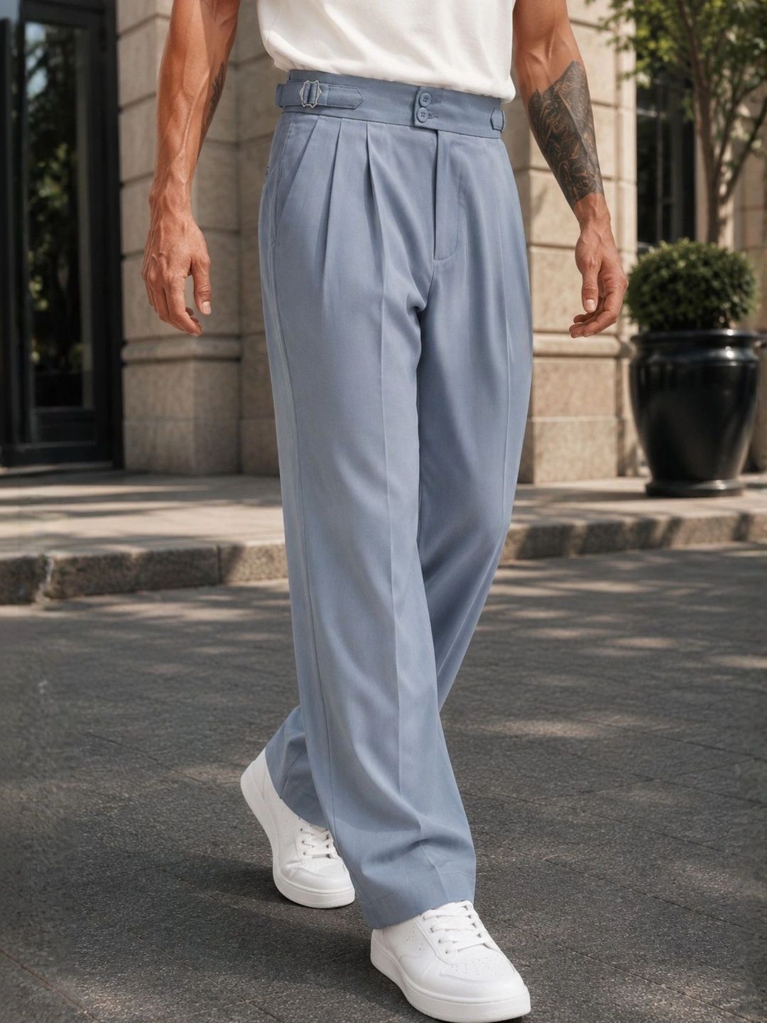 Maniac Men Relaxed Fit Gurkha Trousers