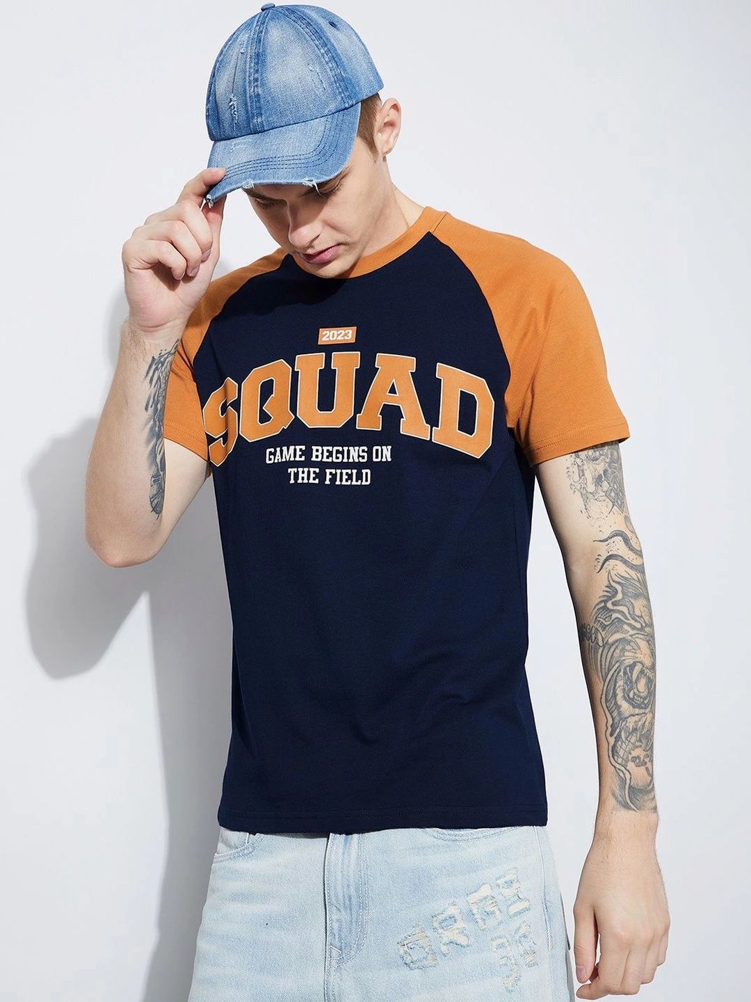 Fame Forever by Lifestyle Men Typography Colourblocked T-shirt
