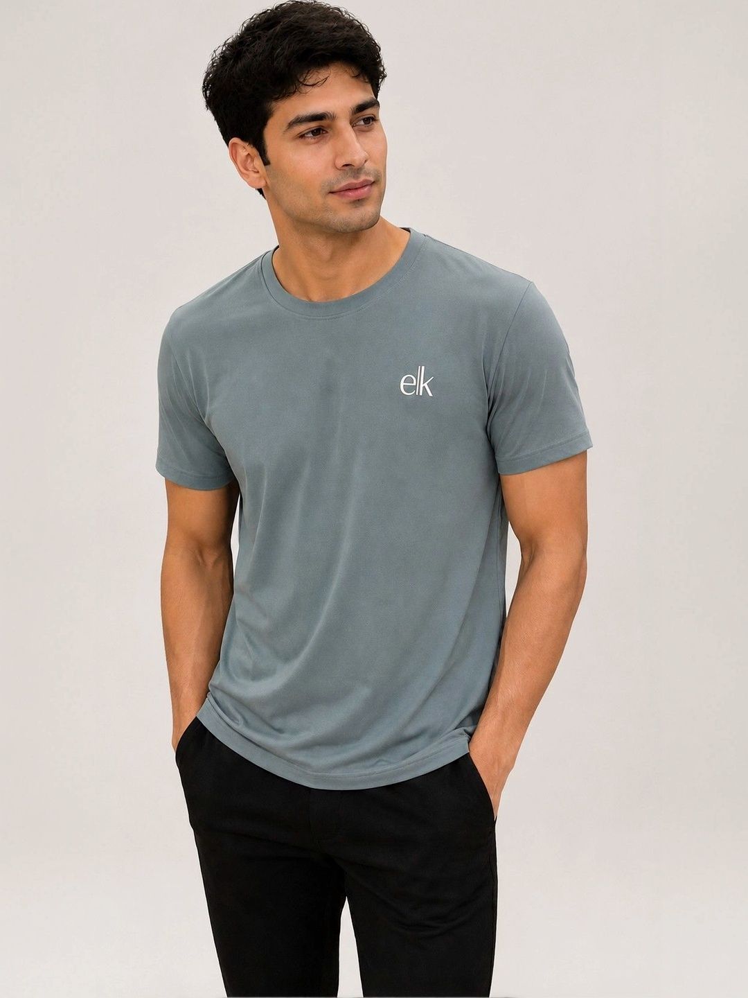 ESTYLISHKART Men Brand Logo Printed Round Neck Casual T-shirt