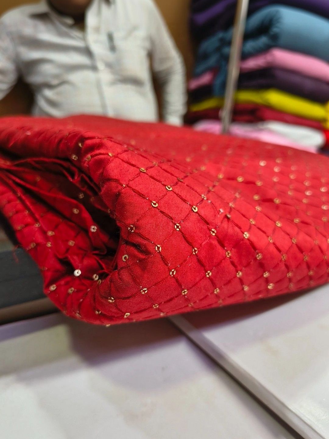 S R CREATION Embroidered Pure Cotton Unstitched Dress Material