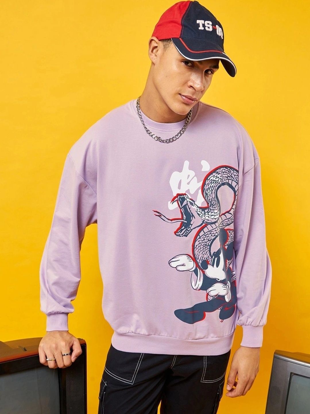 URBAN TREES Men Printed Pullover Woollen Sweatshirt