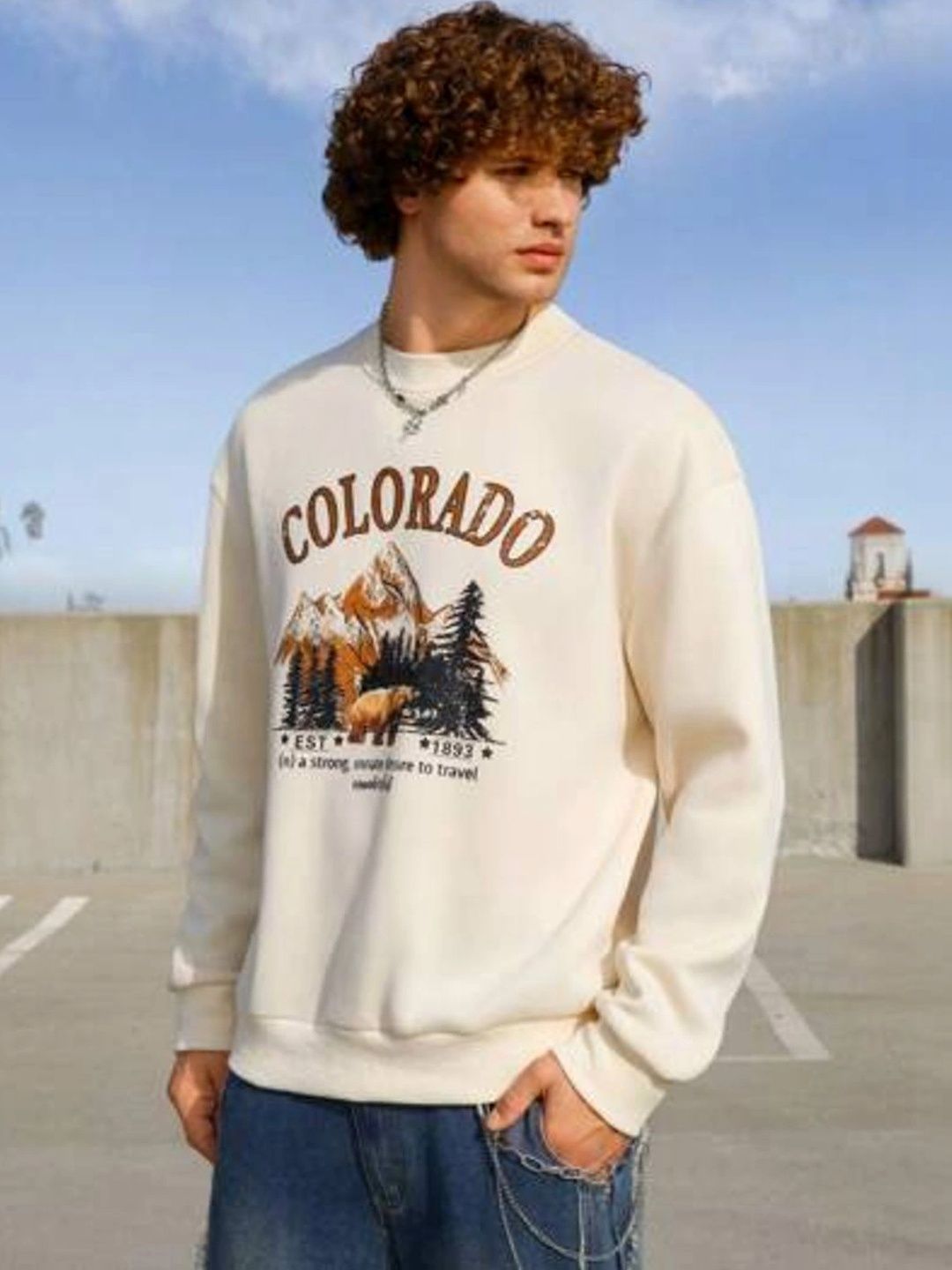 URBAN TREES Men Printed Sweatshirt