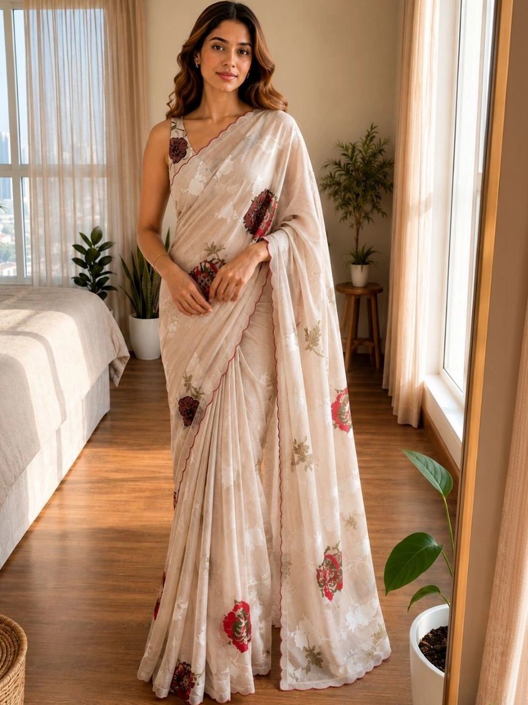 Apnaayat Apnaayat Poly Crepe Saree
