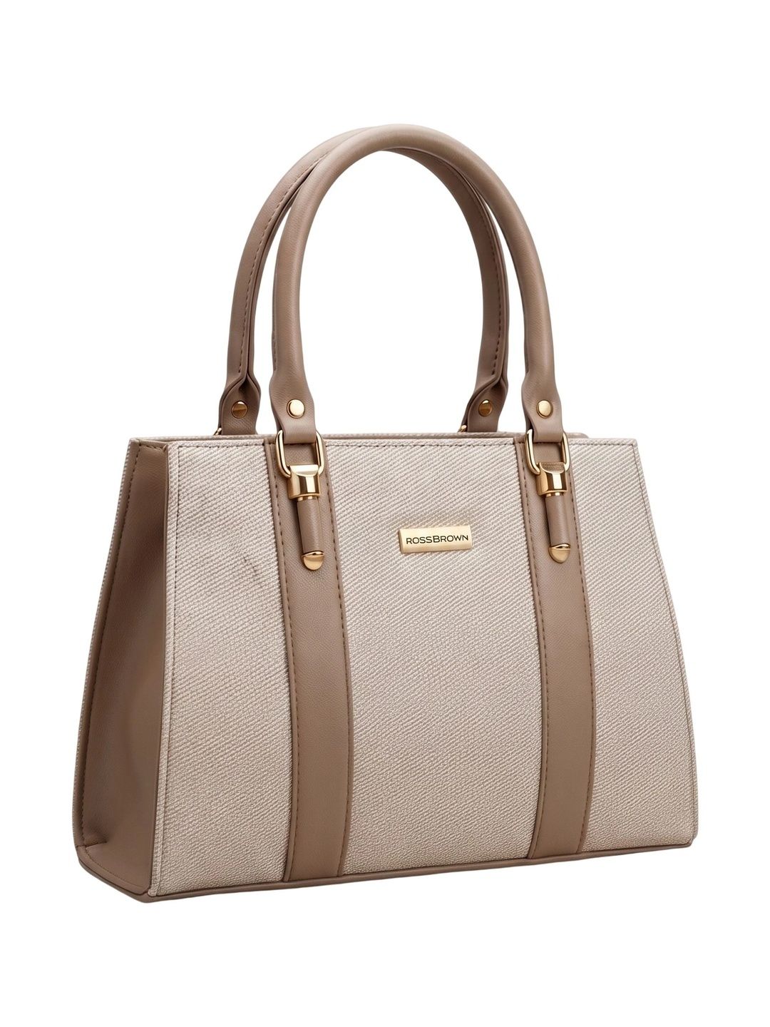 ROSS BROWN Textured PU Structured Handheld Bag