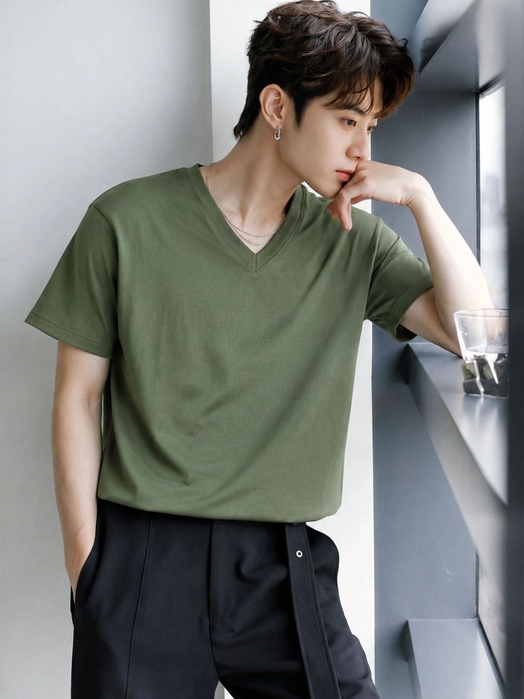 Parcel Yard Parcel Yard Men V-Neck T-shirt