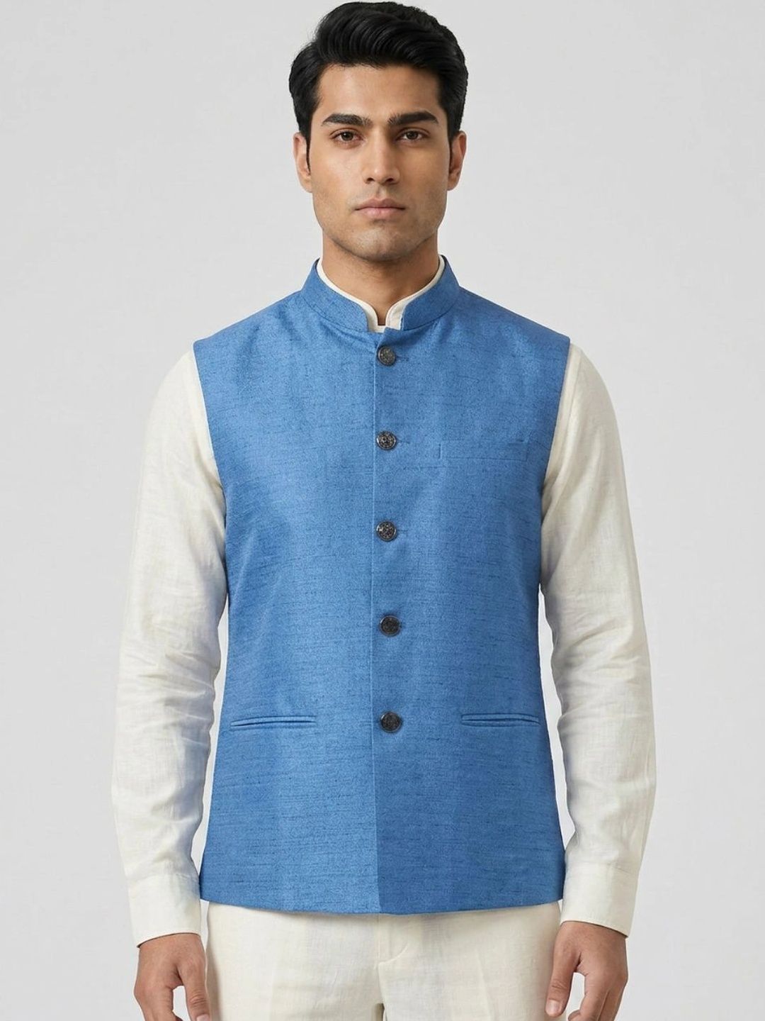 Sanman Ethnix by Raymond Men Open Front Jacket