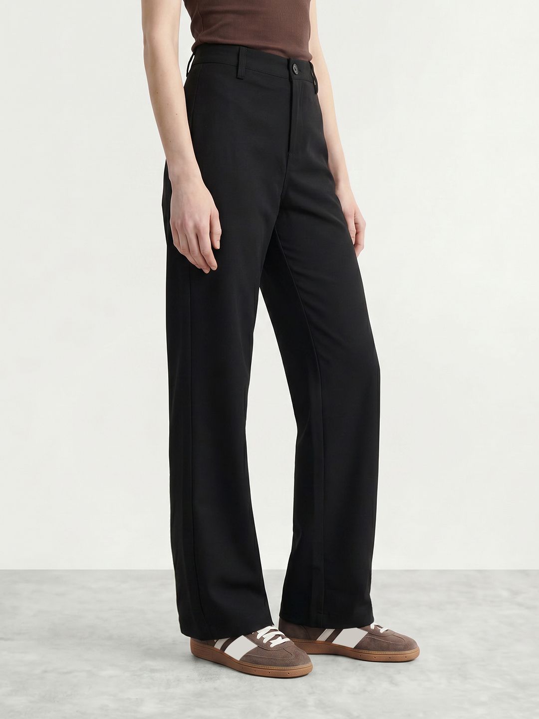 Mast & Harbour Women Straight Fit Parallel Trousers