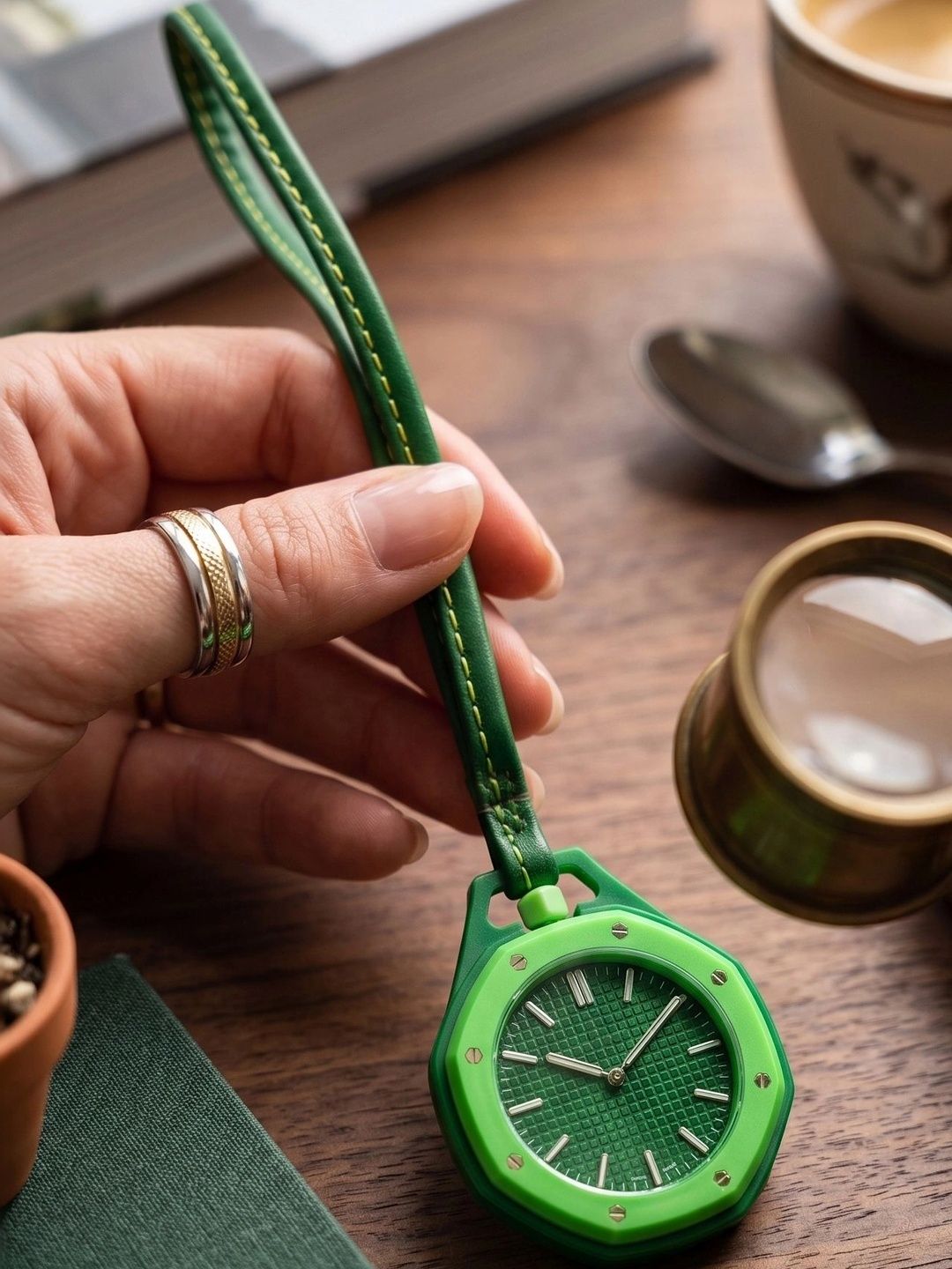 Shocknshop Unisex Dial & Leather Straps Analogue Watch WCH387Green