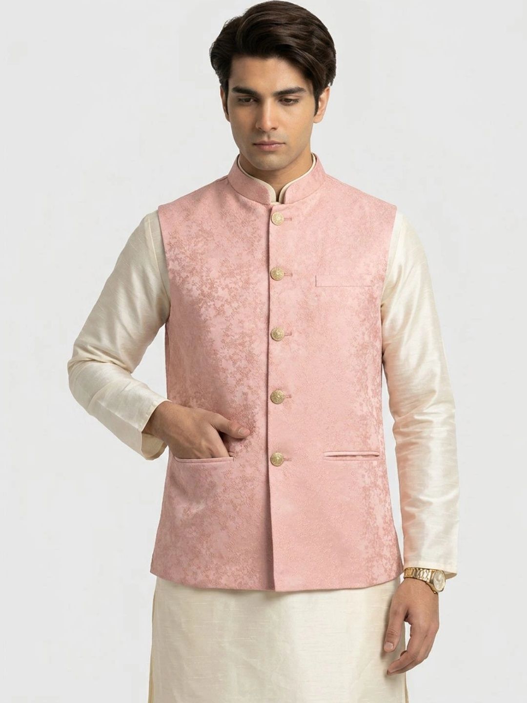 Sanman Ethnix by Raymond Men Open Front Jacket