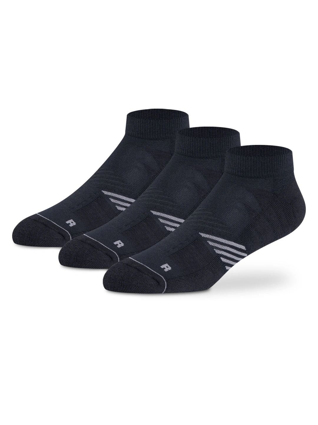 Supersox Men Pack of 3 Ankle Length Performance Combed Cotton Sports Socks