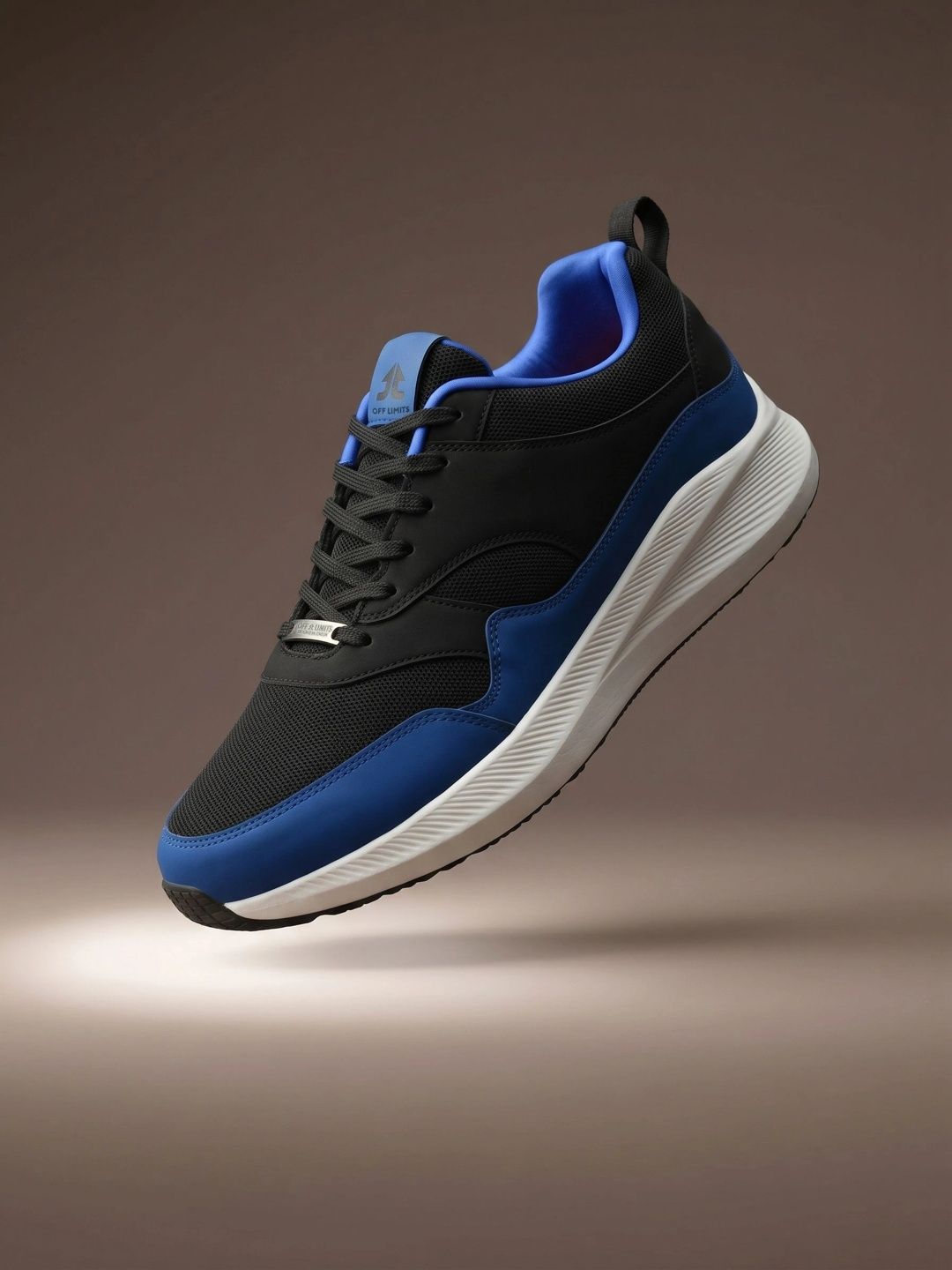 OFF LIMITS Men Blue Textured Canvas Running Sports Shoes