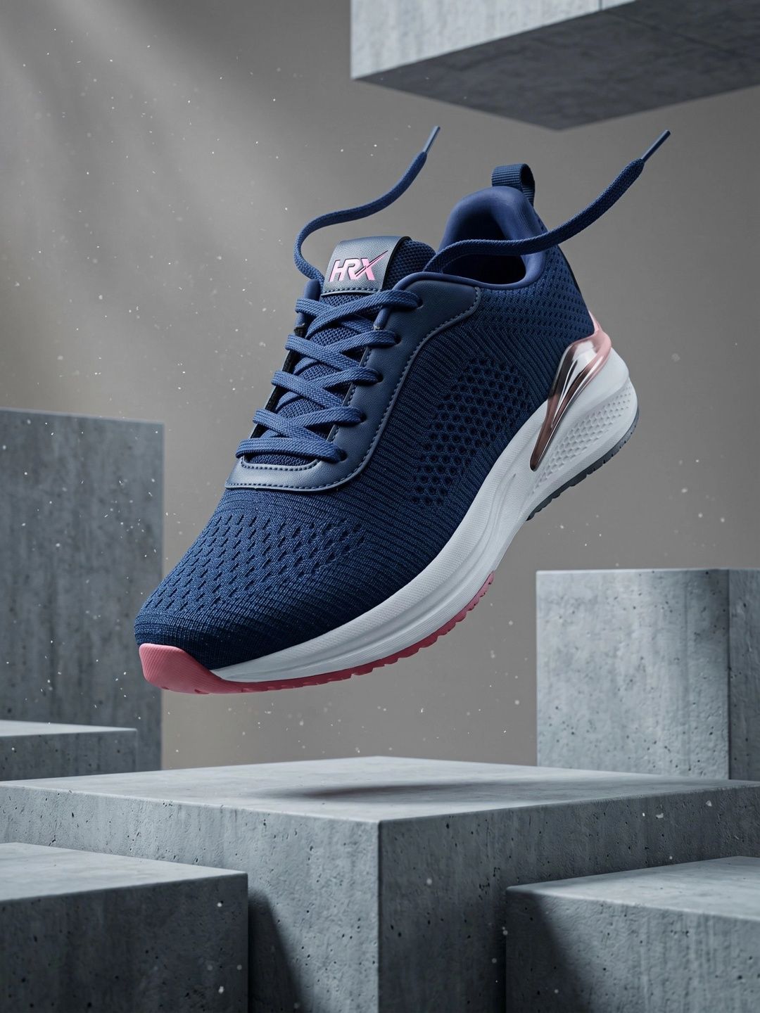 HRX by Hrithik Roshan HRX by Hrithik Roshan Women Navy Blue Mesh Running Shoes