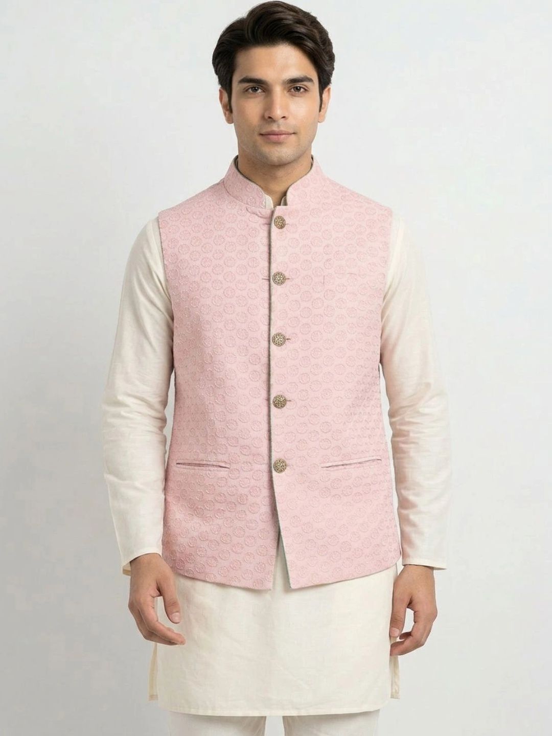 Sanman Ethnix by Raymond Men Open Front Jacket