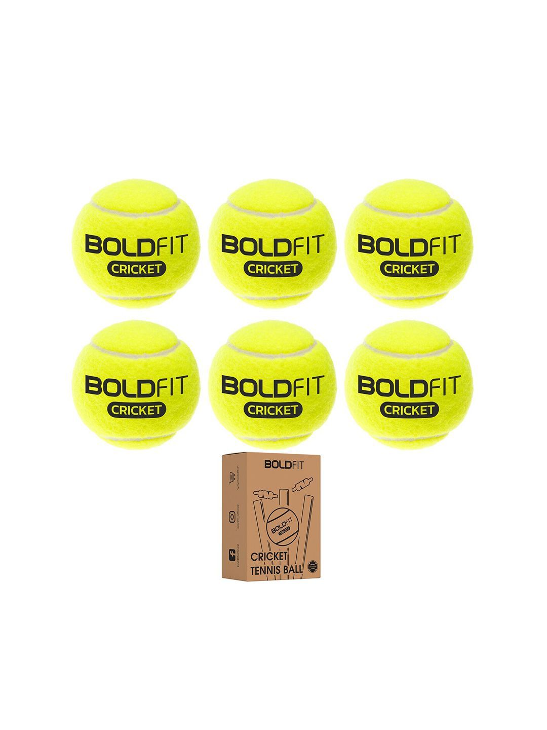 BOLDFIT Set Of 6 Tennis Balls