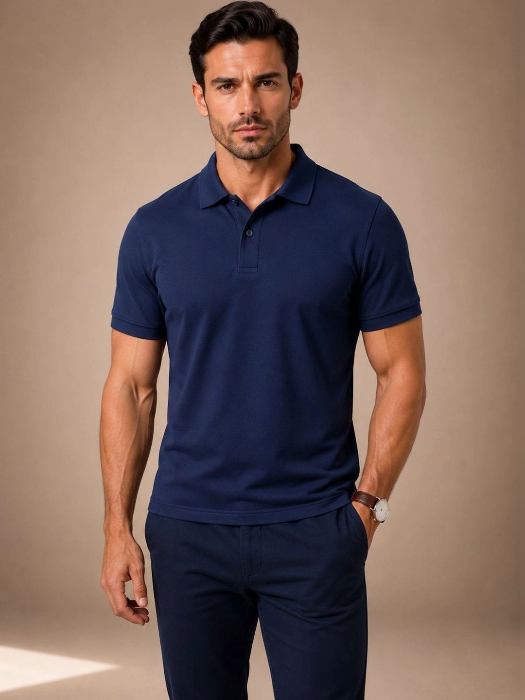 Pure Lab+ Men Polo Collar T-shirt