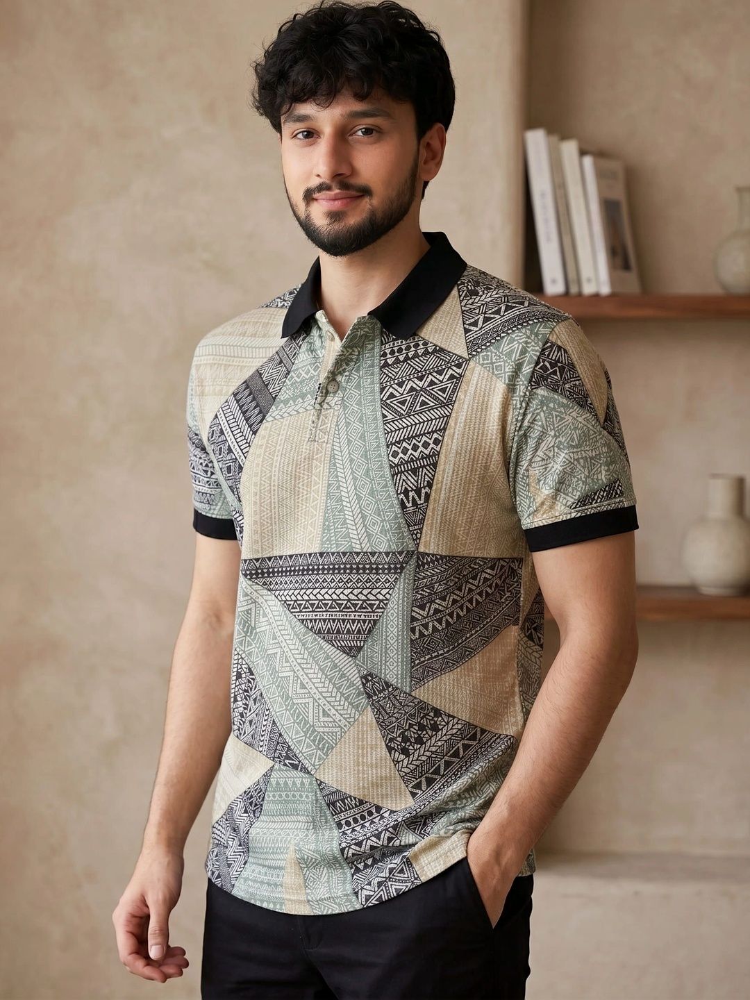 Tshirts Buddy Men Printed Polo Collar T-shirt
