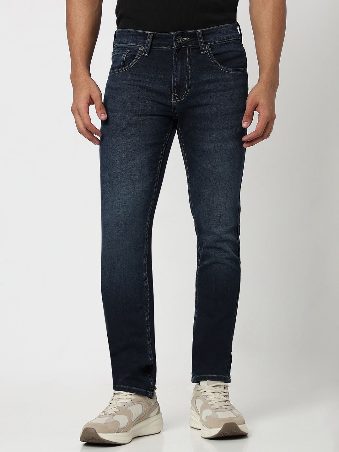 SPYKAR SPYKAR Men Nico Slim Fit Low-Rise Stretchable Dark Blue Jeans