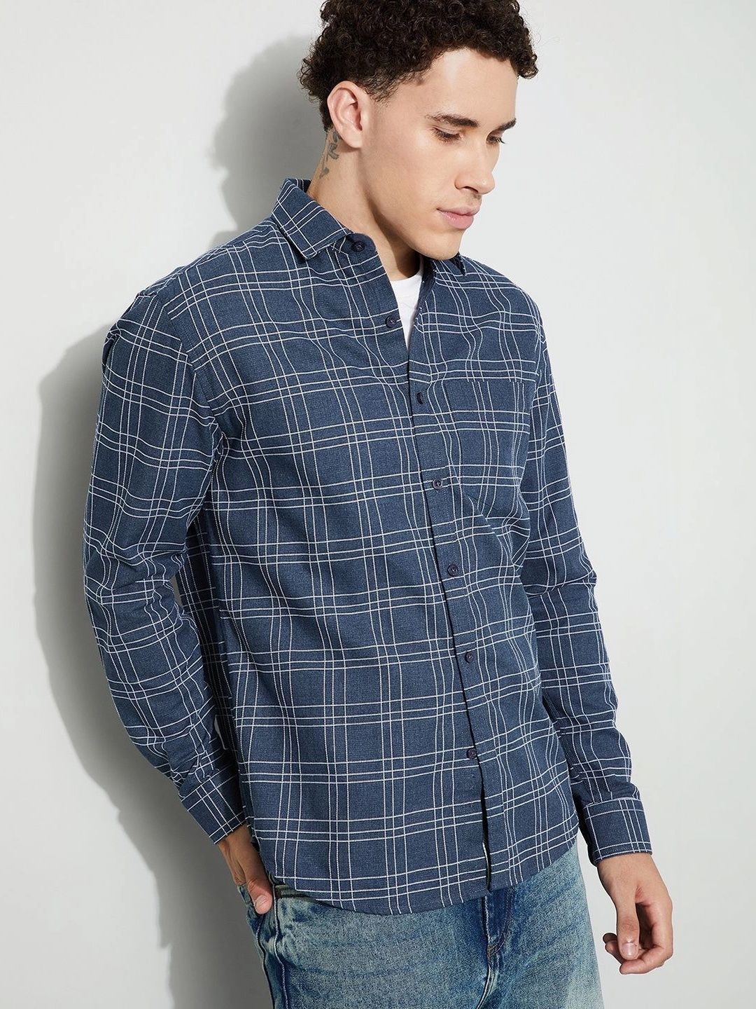 CODE by Lifestyle Men Checked Casual Shirt
