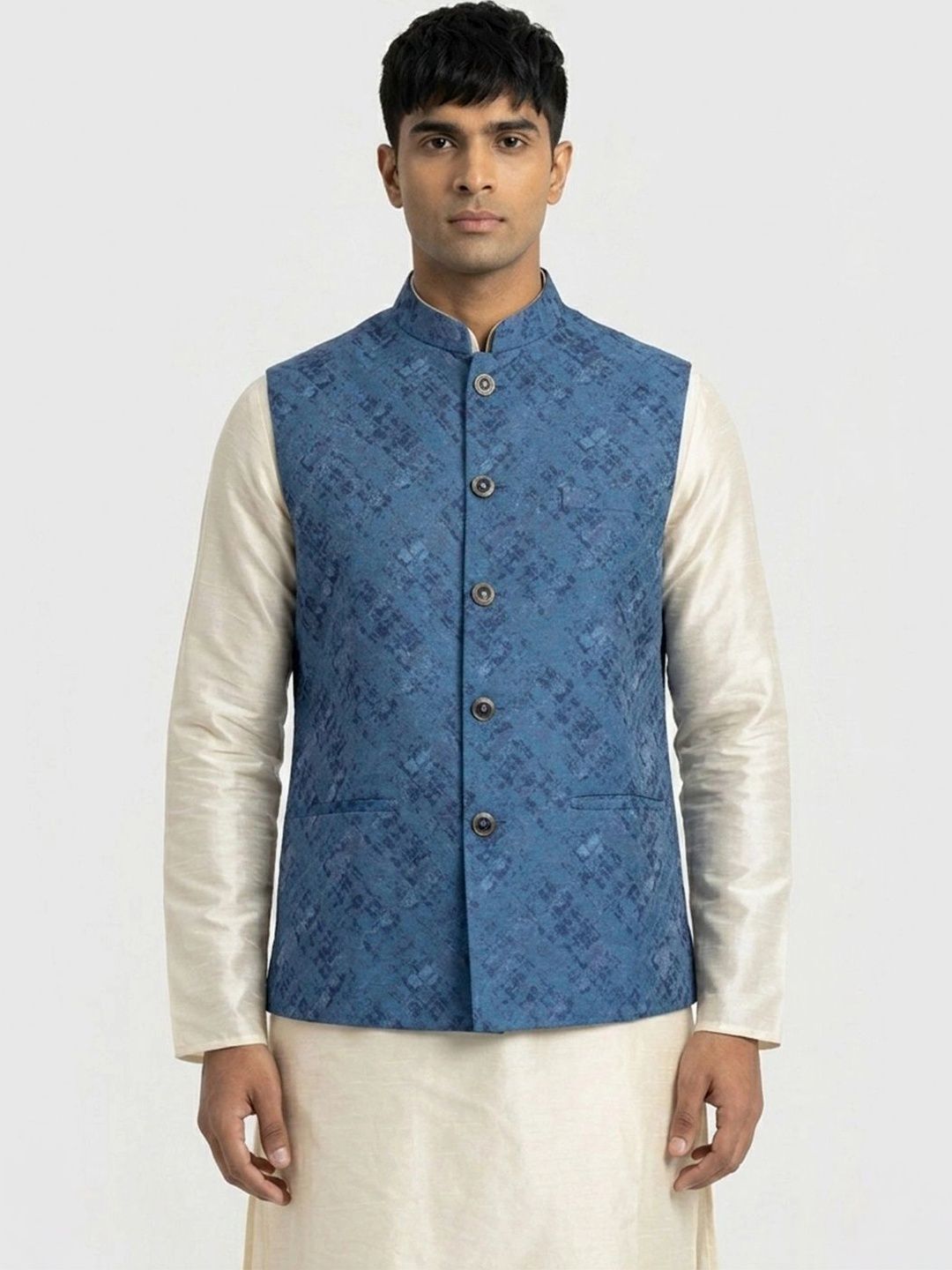 Sanman Ethnix by Raymond Men Open Front Jacket