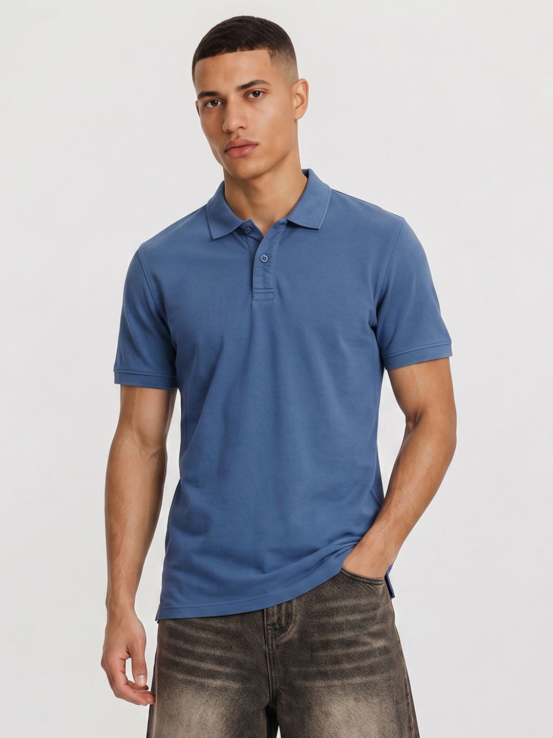 The Roadster Life Co. Polo Collar Pure Cotton T-shirt