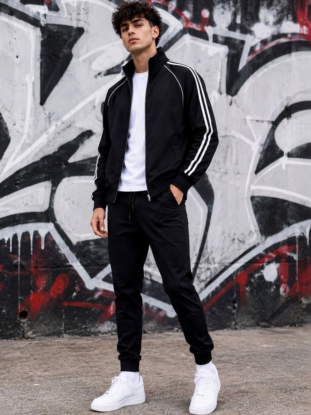 THIRD QUADRANT Men Striped Lightweight Outdoor Sporty Jacket