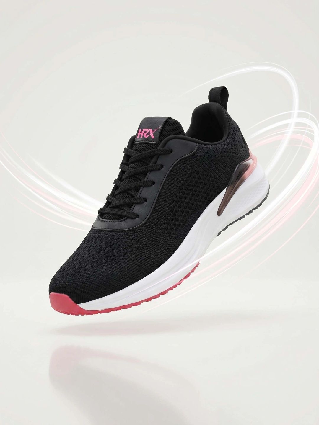 HRX by Hrithik Roshan Women Black Mesh Running Shoes