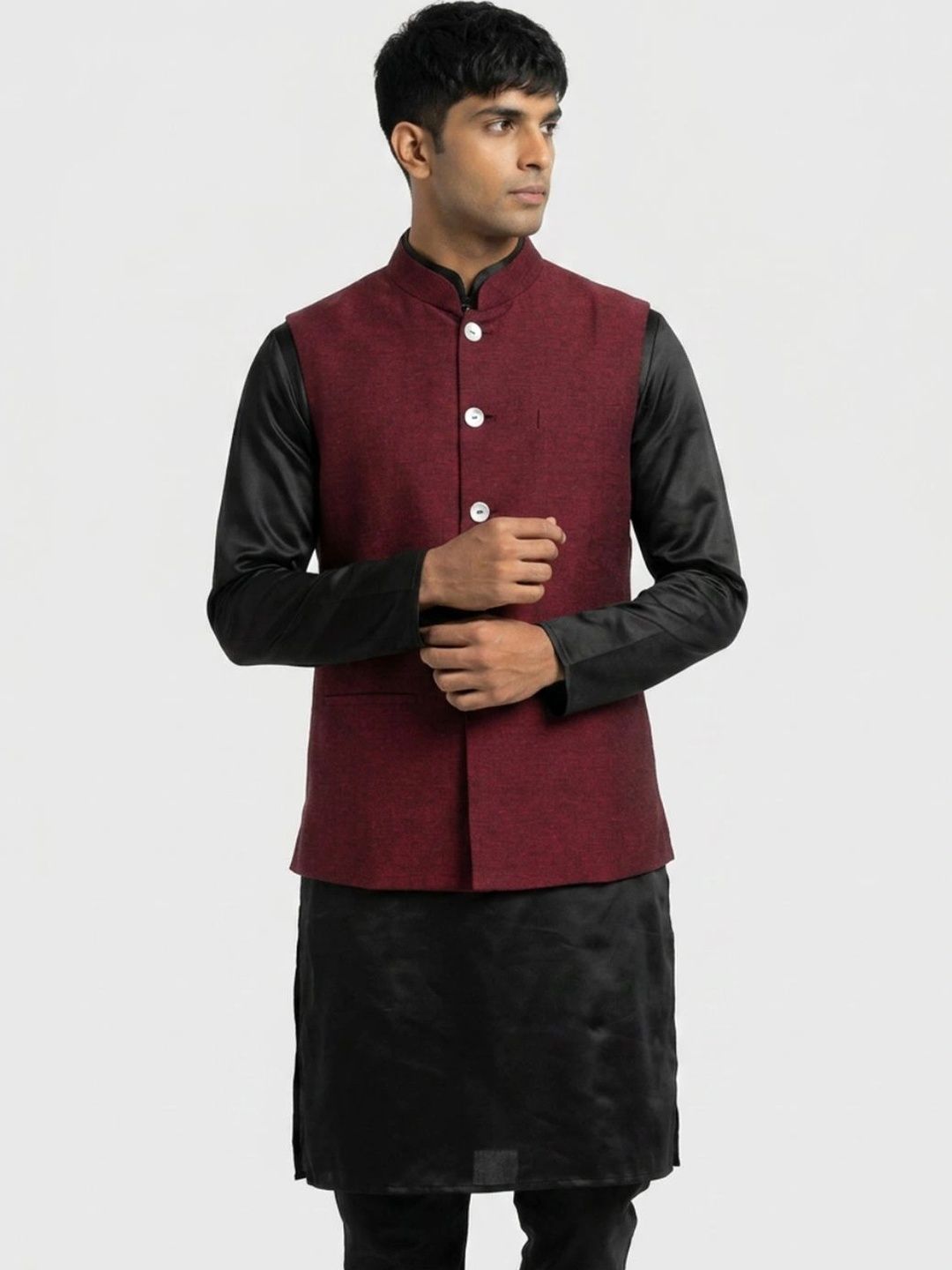 Sanman Ethnix by Raymond Men Open Front Jacket