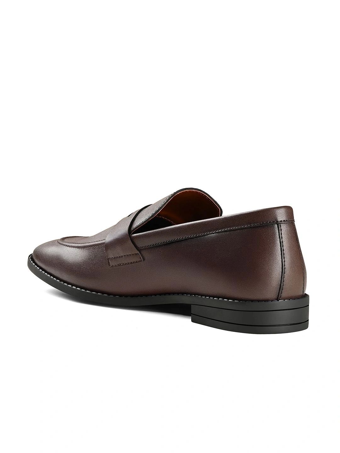 LOUIS STITCH Men Brown Moccasins Italian Leather Formal Shoes
