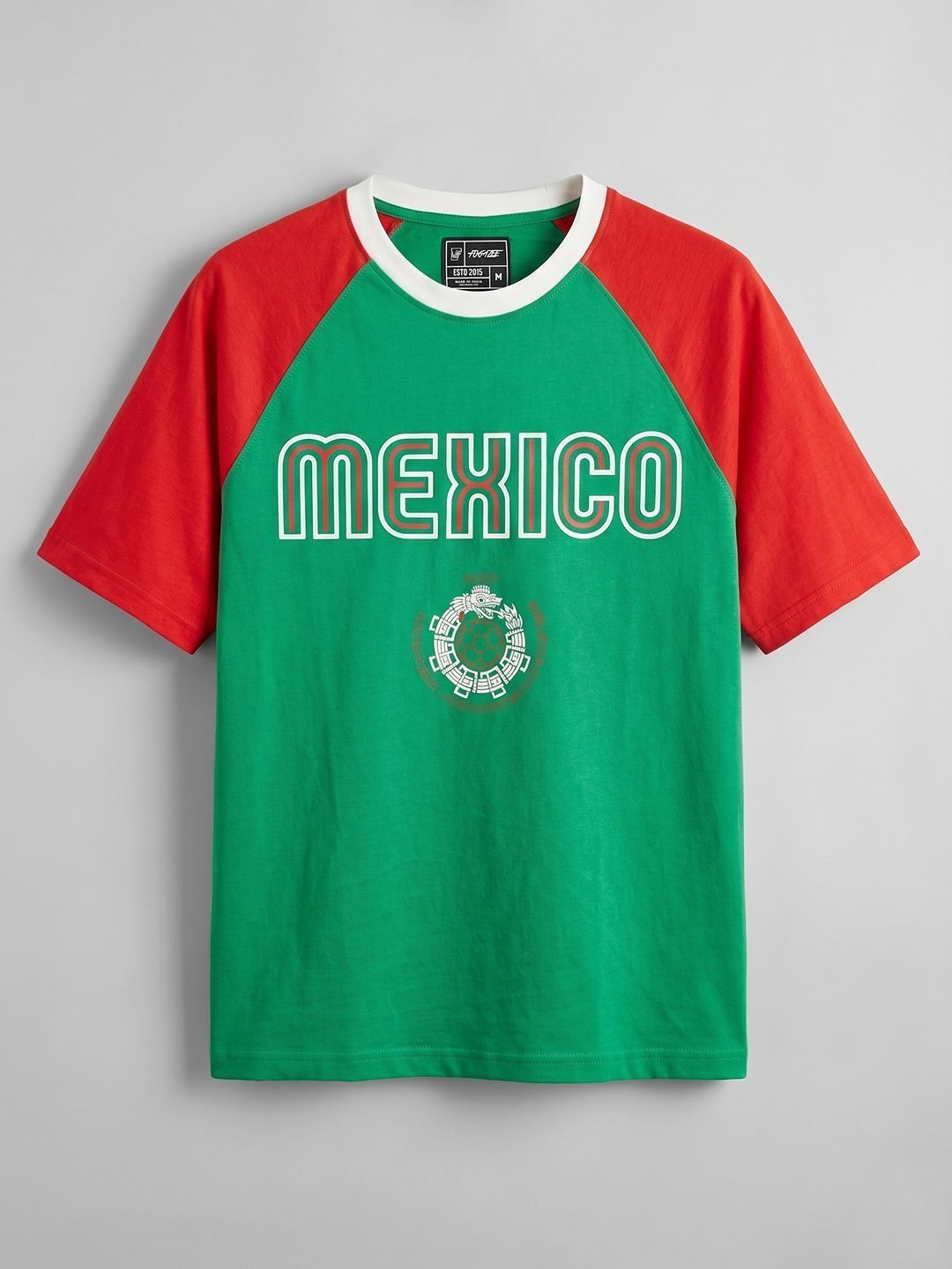 FUGAZEE Men Typography Colourblocked Slim Fit T-shirt
