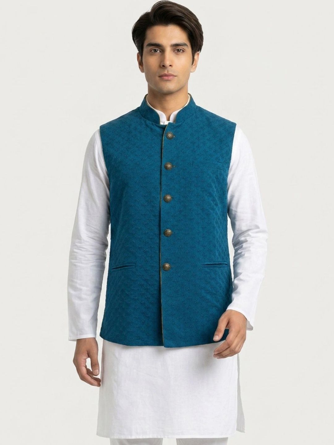 Sanman Ethnix by Raymond Men Open Front Jacket