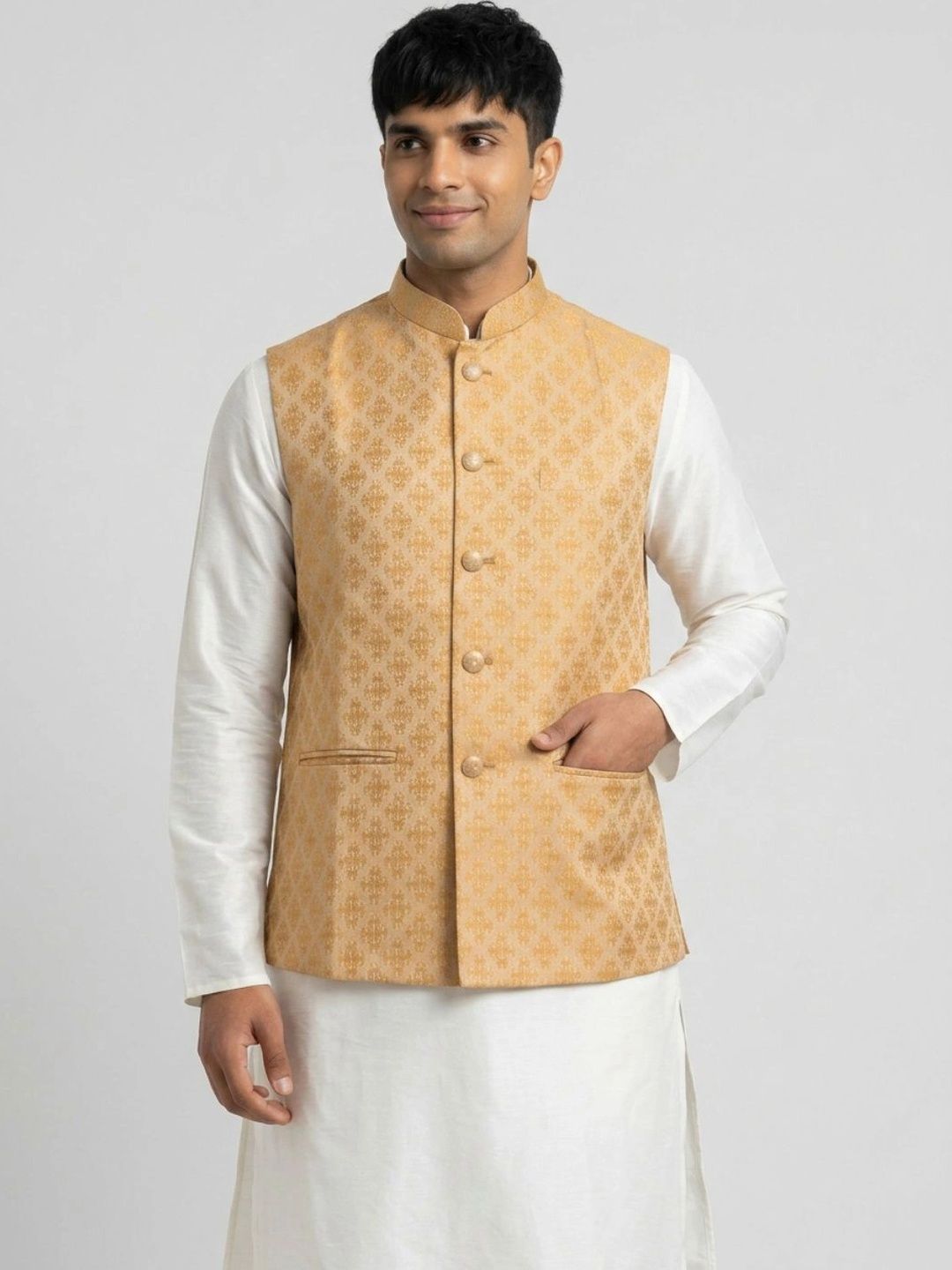 Sanman Ethnix by Raymond Men Open Front Jacket