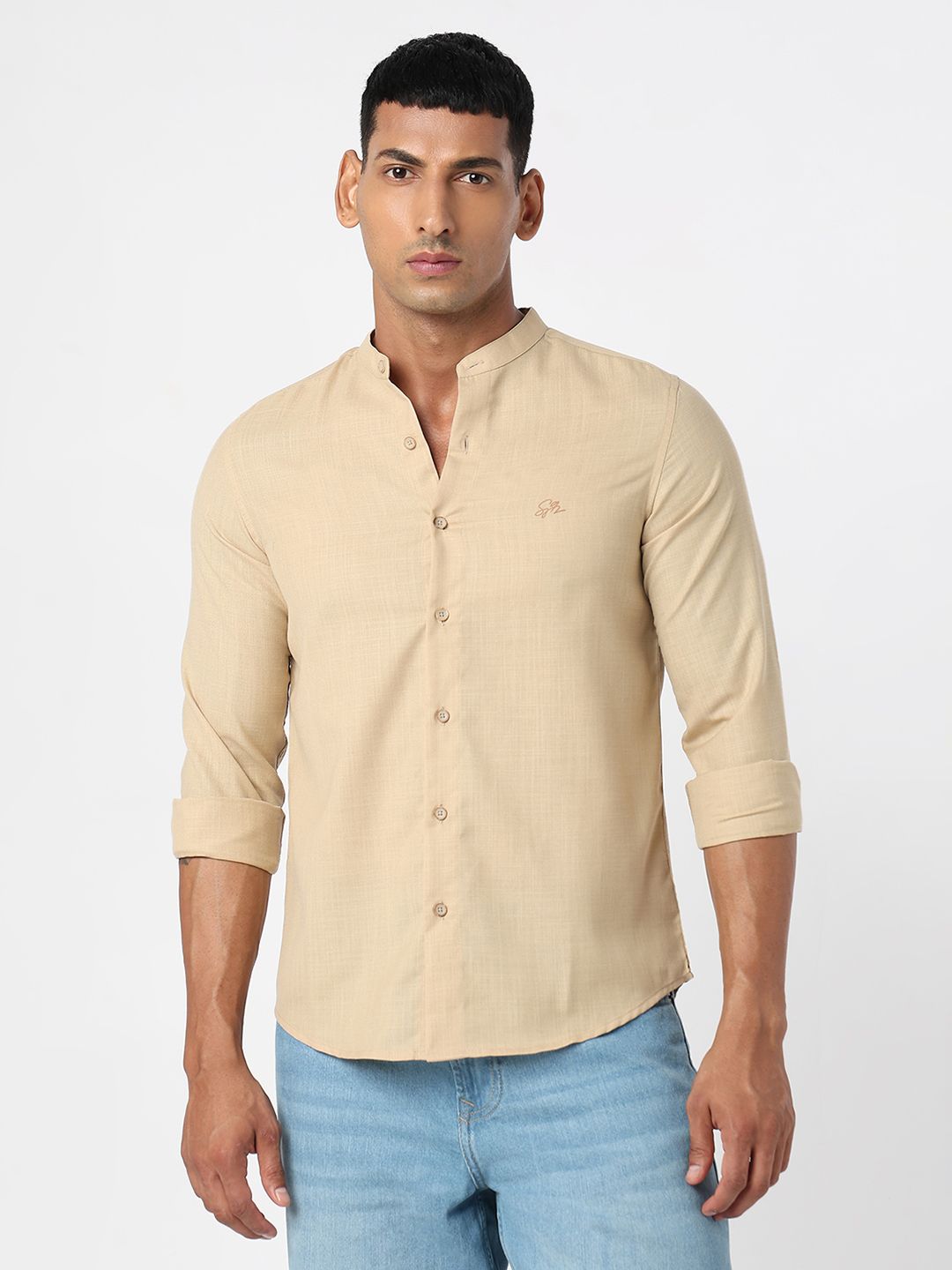 SPYKAR Self Design Pure Cotton Casual Shirt