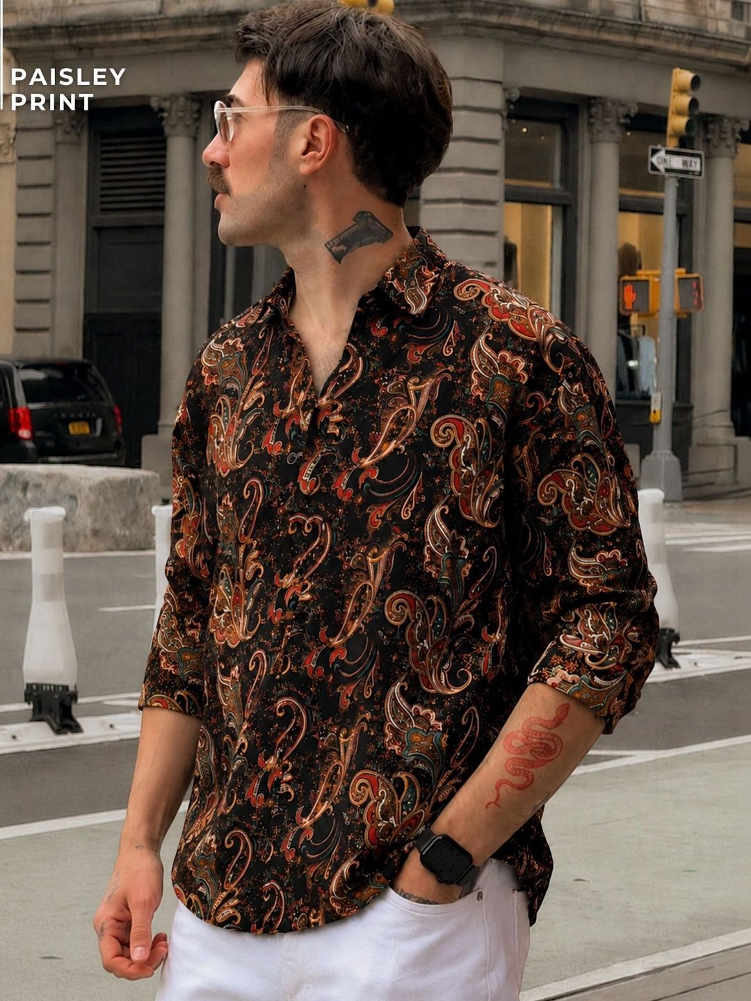 DENNISON Men Comfort Printed Casual Shirt