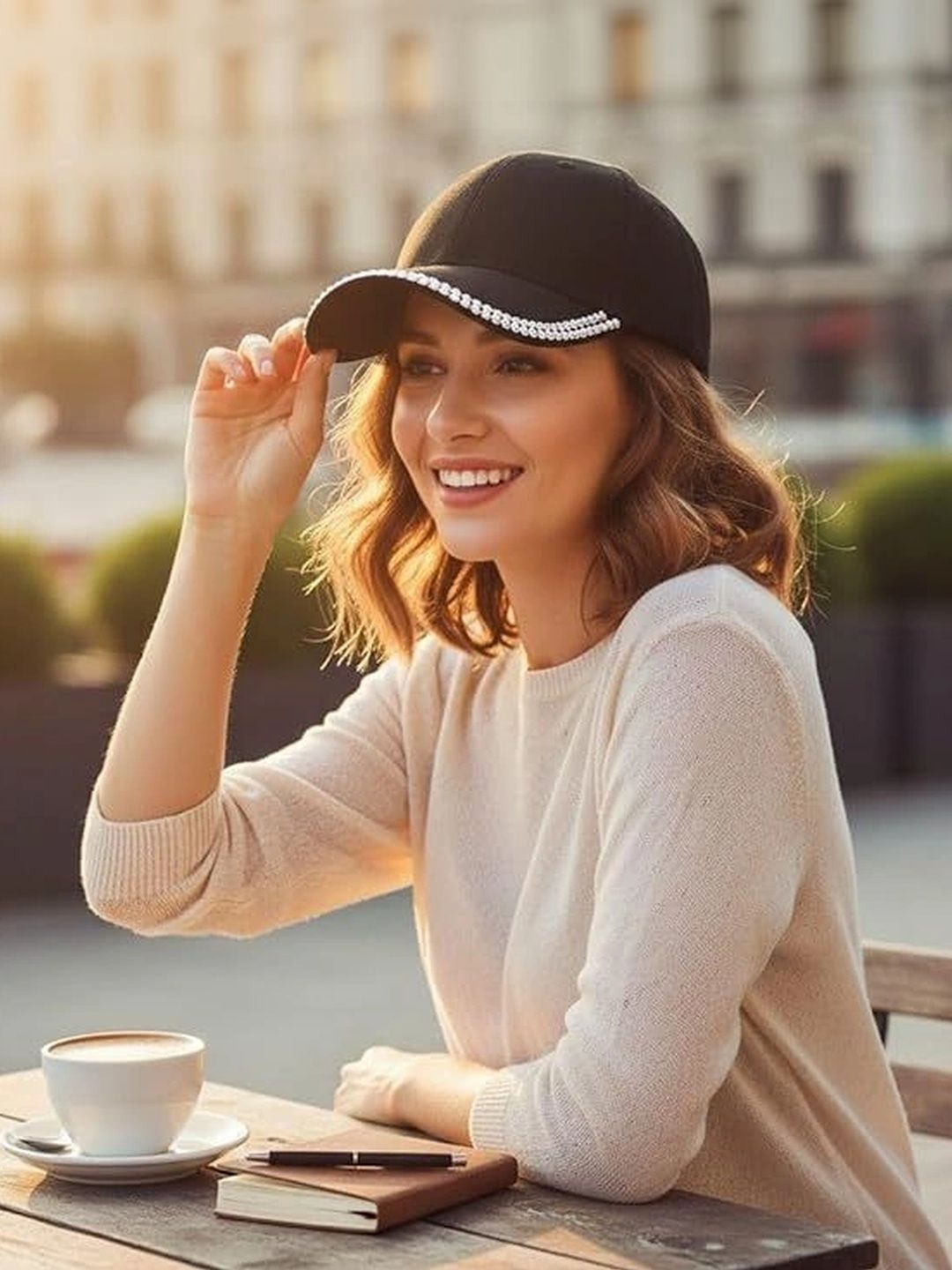 Trubliz Rhinestone Studded Baseball Cap