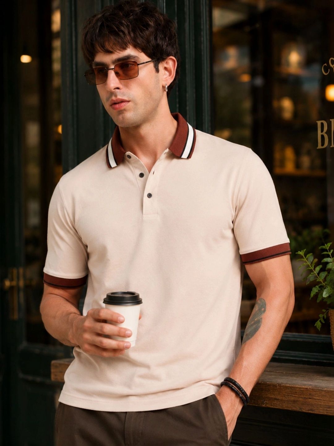 Maniac Men Polo Collar T-shirt