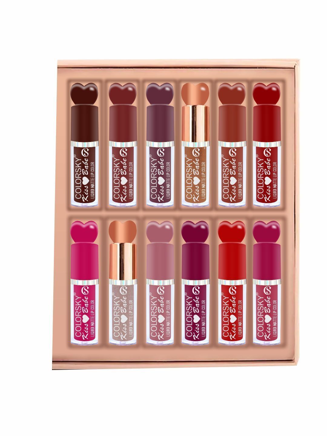 COLORSKY COLORSKY Set of 12 Matte Lipstick Combo for Women Long Lasting Liquid Lipstick - 2ml Each