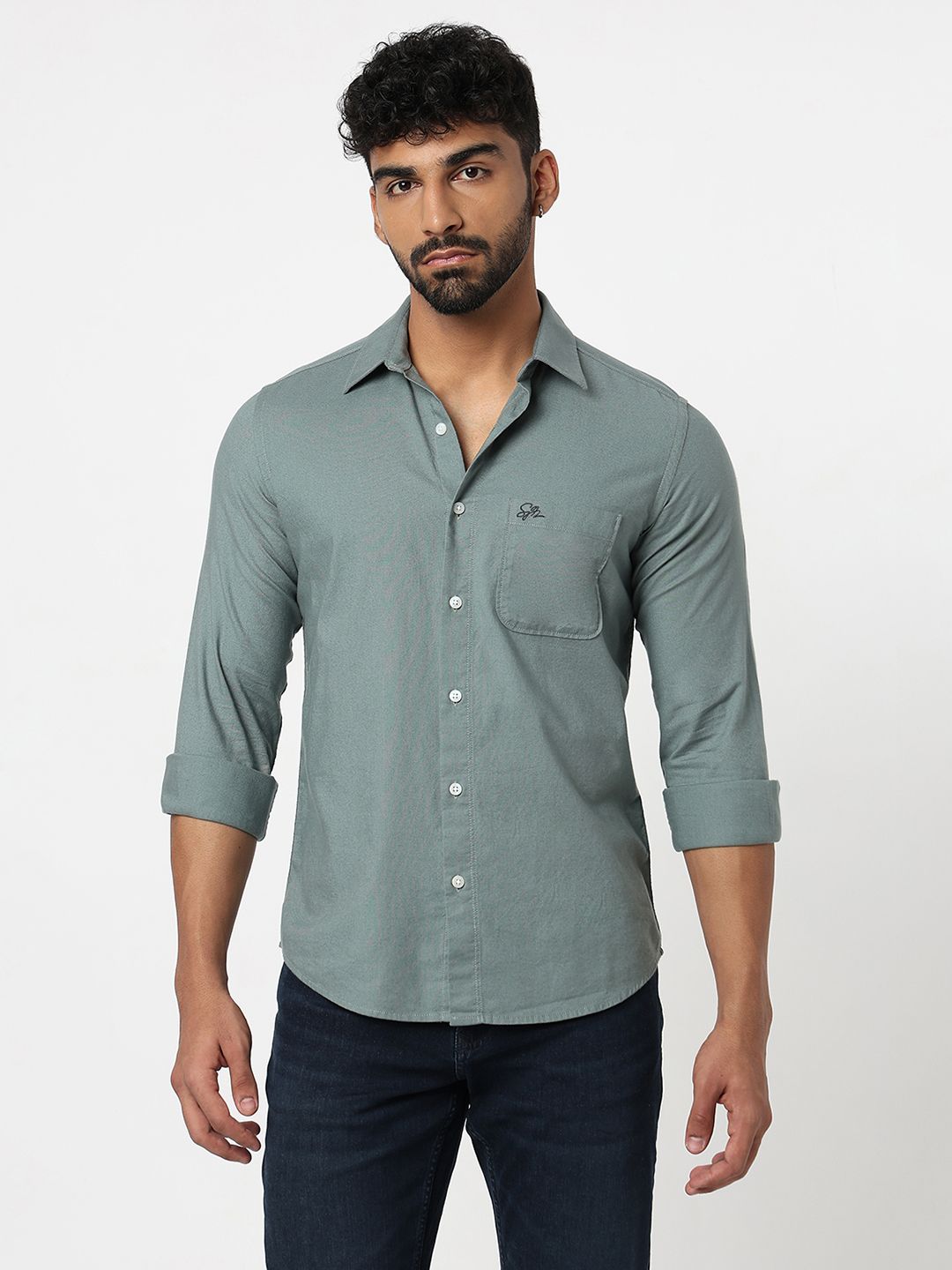 SPYKAR Spread Collar Casual Shirt