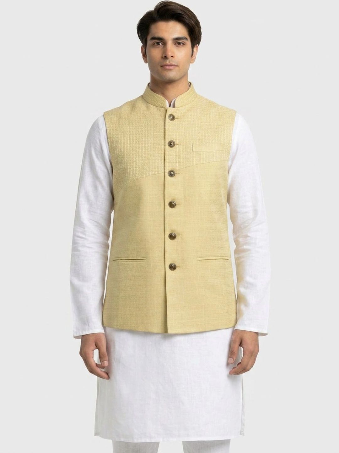 Sanman Ethnix by Raymond Men Open Front Jacket