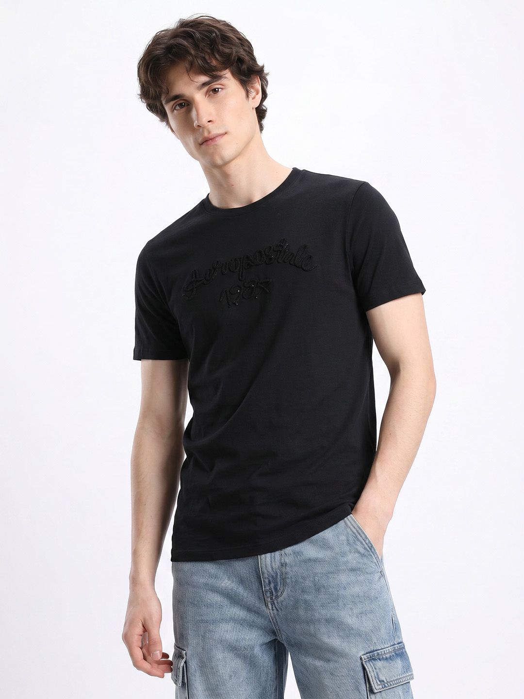 Aeropostale Aeropostale Brand Logo Applique Pure Cotton T-shirt