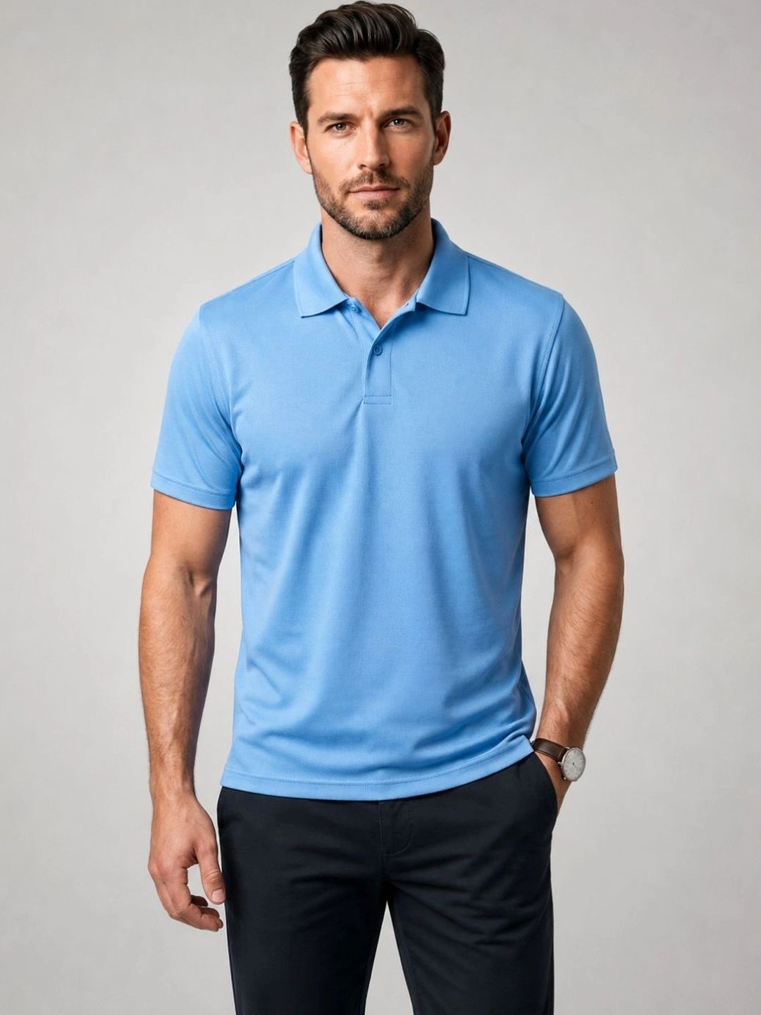 Pure Lab+ Men Polo Collar T-shirt