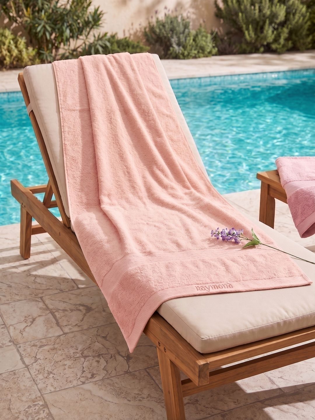 Raymond Home Raymond Home Pink Pure Cotton 380 GSM Pool Towel