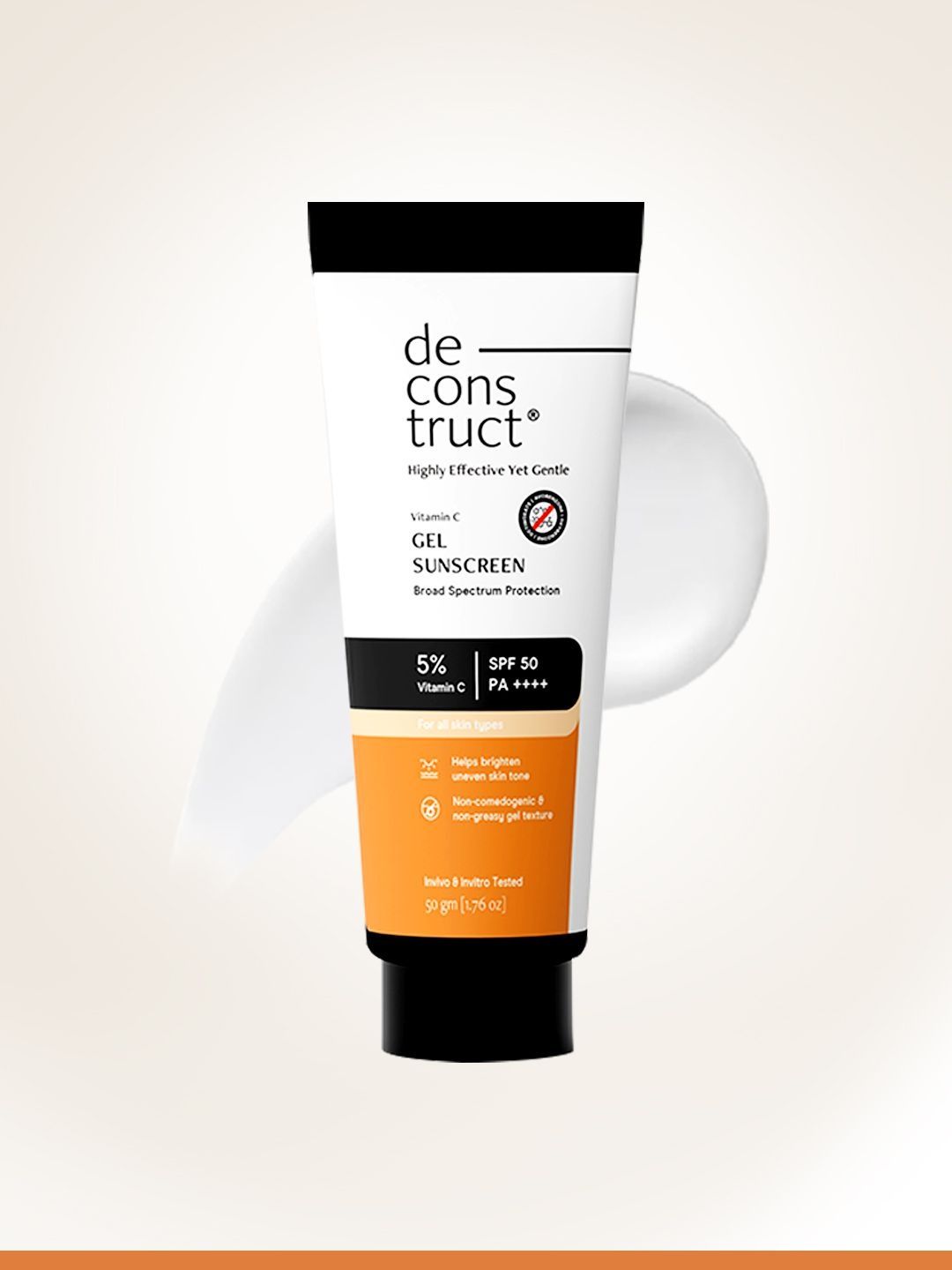 deconstruct Deconstruct 5% Vitamin C Sunscreen Gel Based SPF 50 PA++++ Brightens skin - 50g