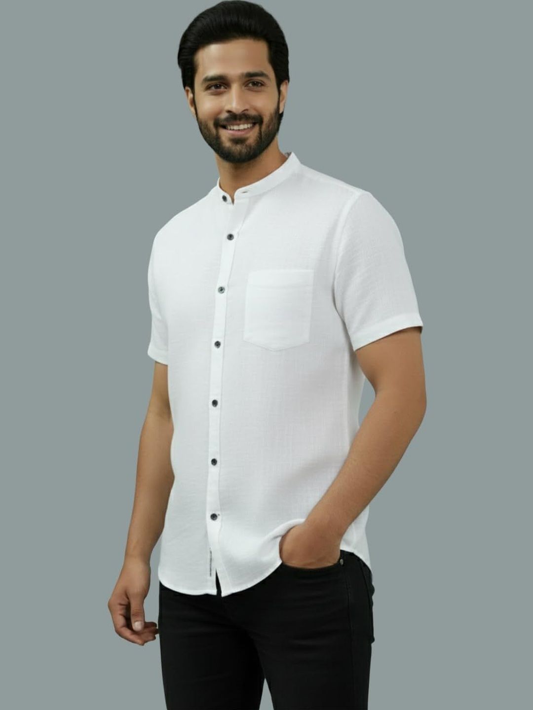 BULL FIRE Men Smart Slim Fit Casual Shirt