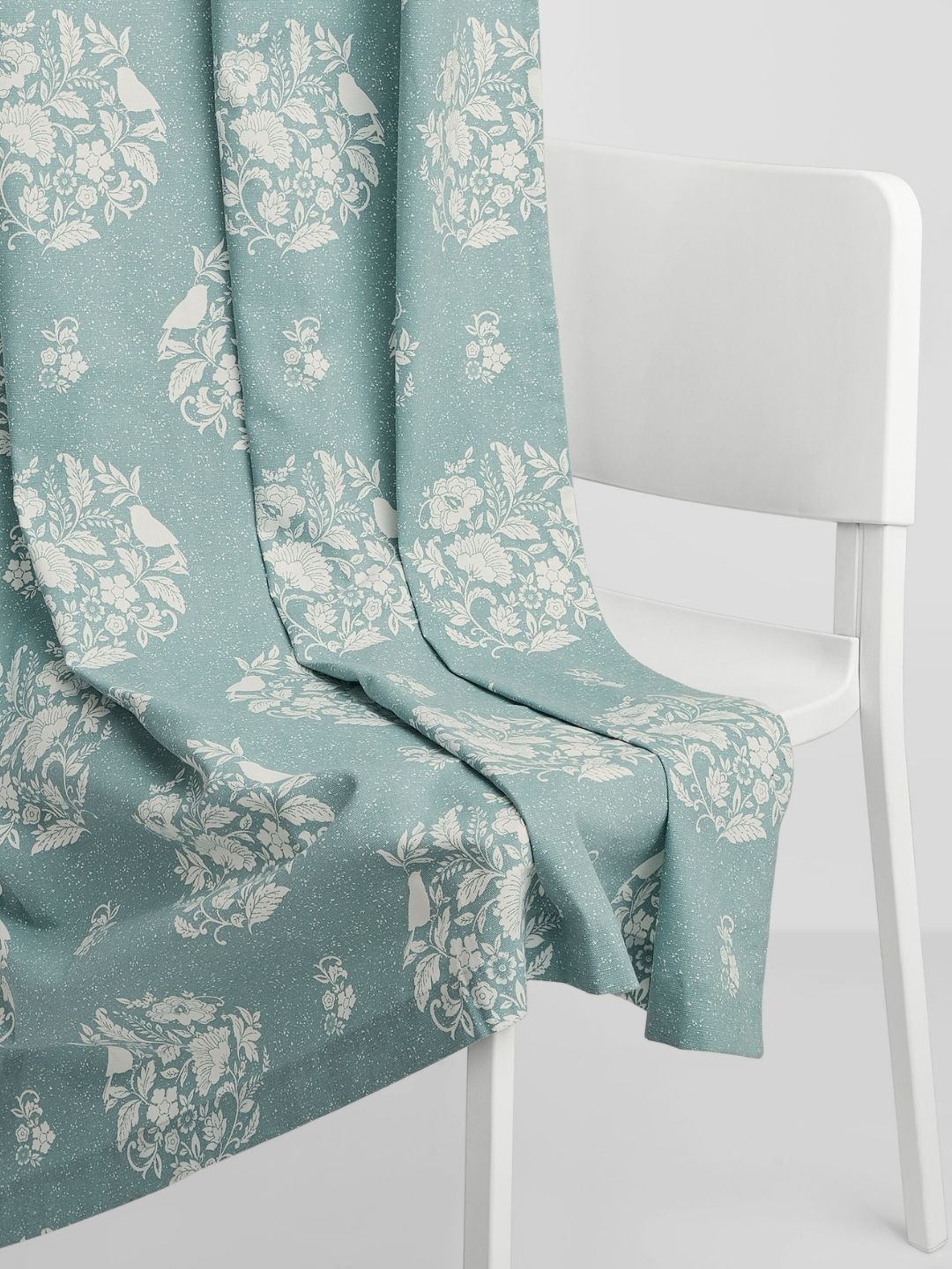 WhisperingSongbird-TealW haus & kinder Teal Set of 2 Floral Room Darkening Window