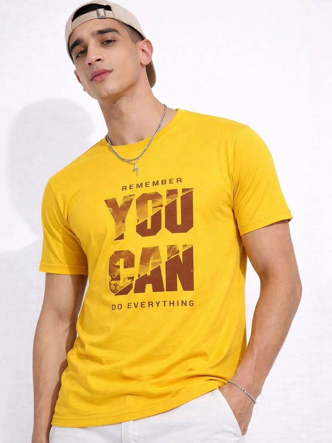Klub Fox Men Printed Round Neck Cotton Tshirt